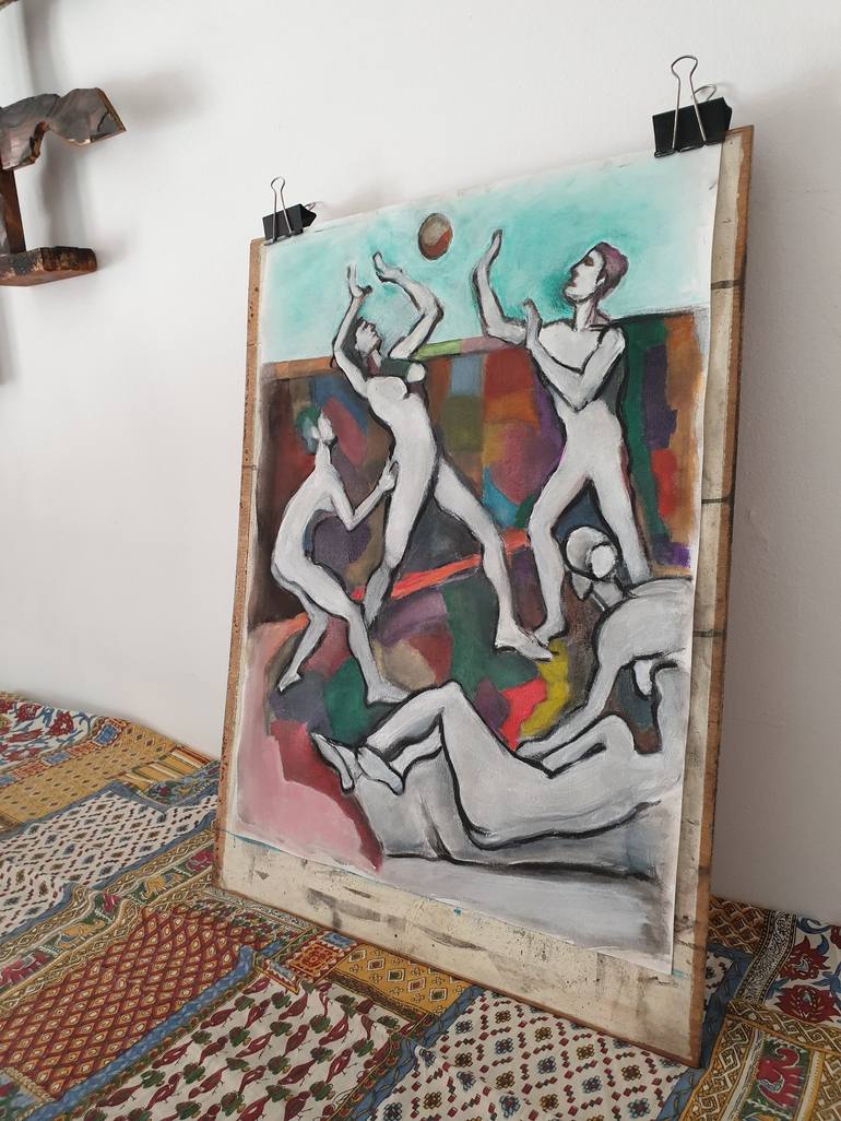 Original Expressionism Sports Painting by Charis Psachos