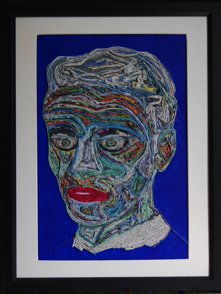 Original Expressionism Portrait Mixed Media by karim zangar