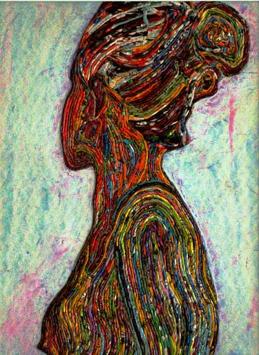 Original Expressionism Women Mixed Media by karim zangar