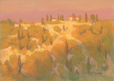 Saatchi Art Artist Ben Rikken; Paintings, “Casole , slope with evening sun” #art
