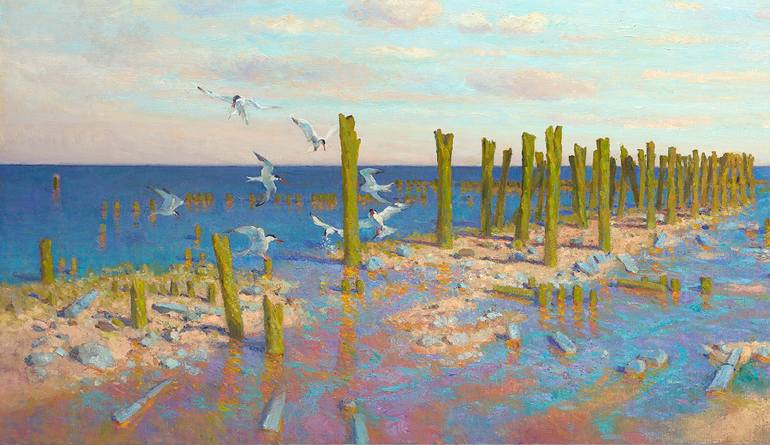 Original Figurative Seascape Painting by Ben Rikken