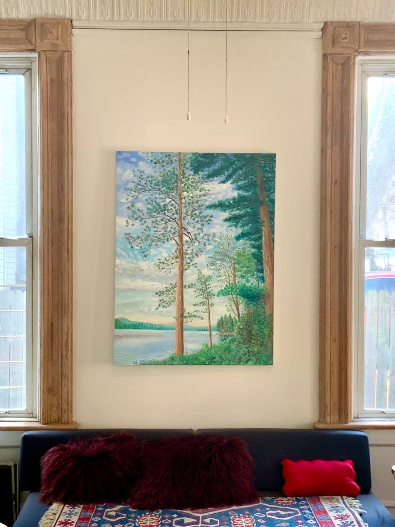 Original Art Nouveau Landscape Painting by Paul Gorlach