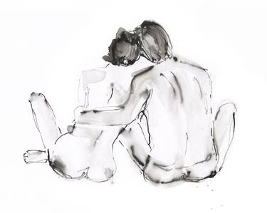 Original Expressionism Love Drawings by Nicola Rowley