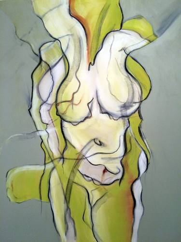 Print of Abstract Expressionism Nude Paintings by claudia christof