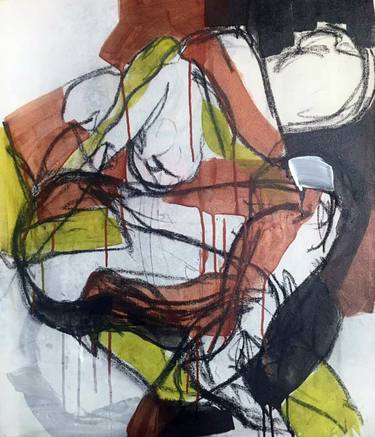 Original Abstract Nude Paintings by claudia christof