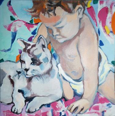 Original Cats Paintings by Mina Rakic