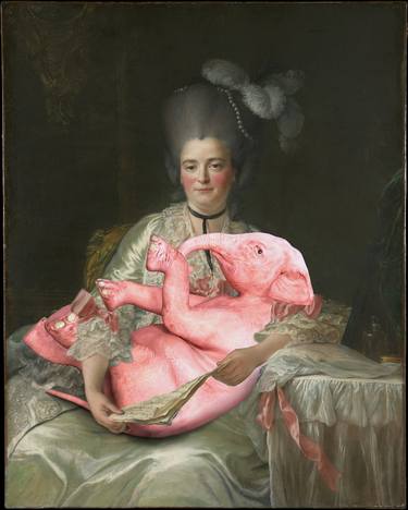 Dream On- Marie Rinteau with Pink Elephant - Limited Edition of 15 thumb