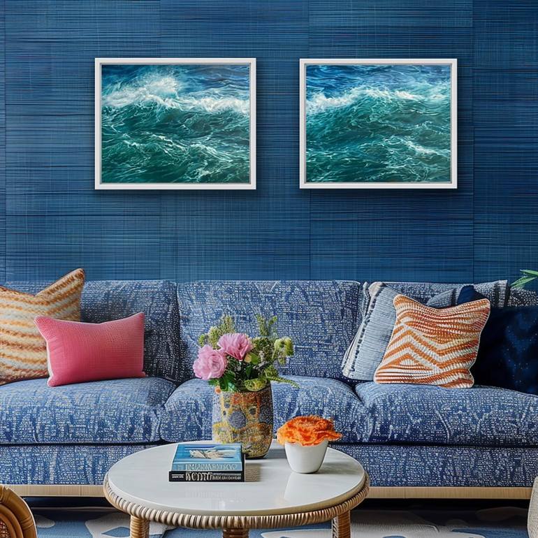 Original Abstract Expressionism Water Painting by Eleanor Rahim