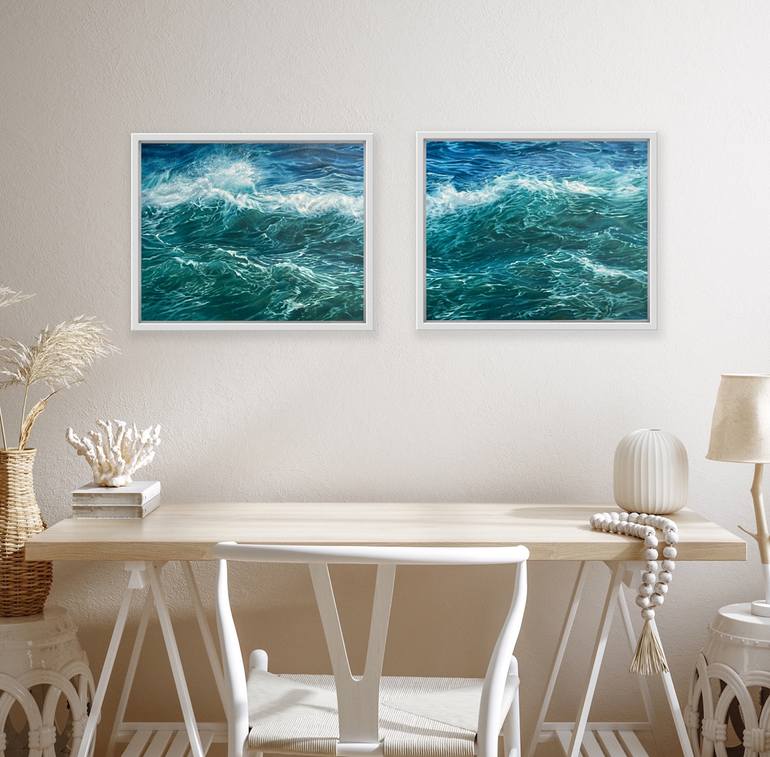 Original Abstract Expressionism Water Painting by Eleanor Rahim