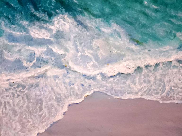 Original Photorealism Beach Painting by Noe Vicente