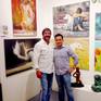 With the Gallery Director/Co-Owner during the Art Exhibition in Miami