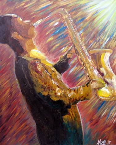 Original Abstract Expressionism Music Paintings by Noe Vicente