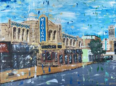 Original Expressionism Cities Painting by Laura Kowalski