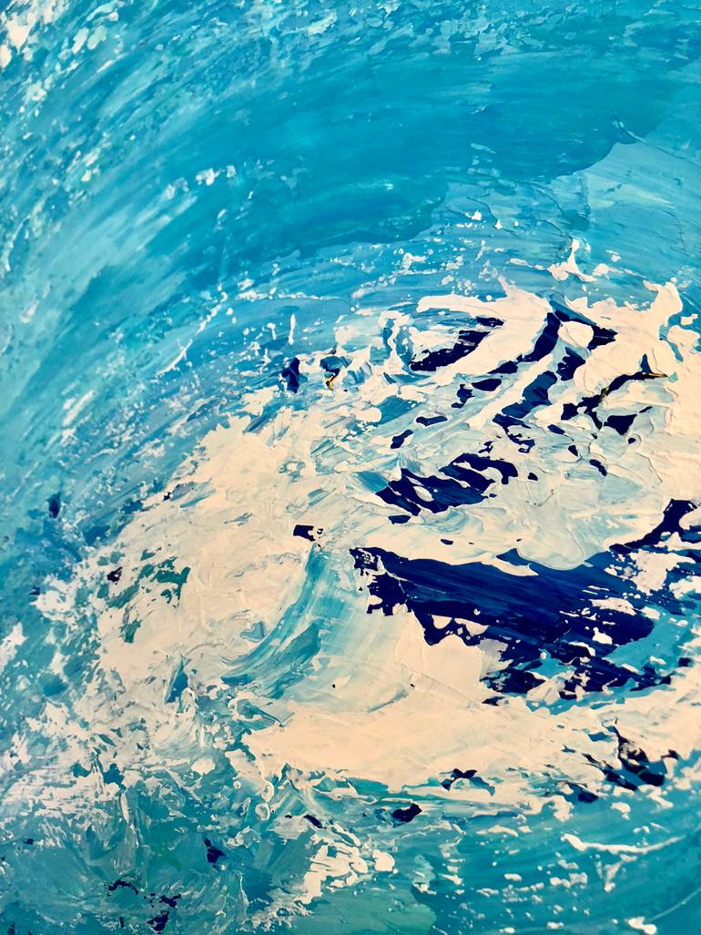 Original Abstract Beach Painting by Laura Kowalski