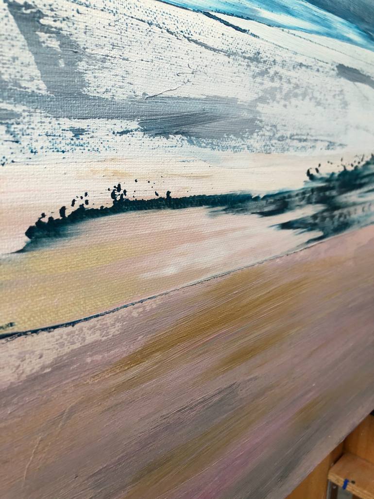 Original Expressionism Beach Painting by Laura Kowalski