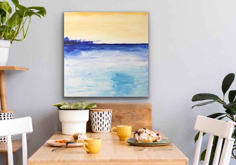 Original Abstract Beach Painting by Laura Kowalski