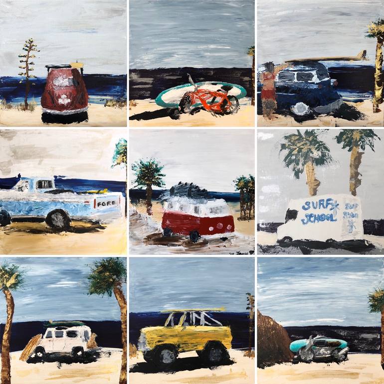 Original Expressionism Beach Painting by Laura Kowalski