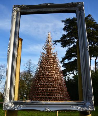 Christmas Tree made from sleighs thumb