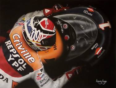 Print of Realism Motorcycle Paintings by Fernando Lopez Lago