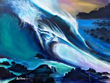 Original Impressionism Seascape Painting by Brad Burns