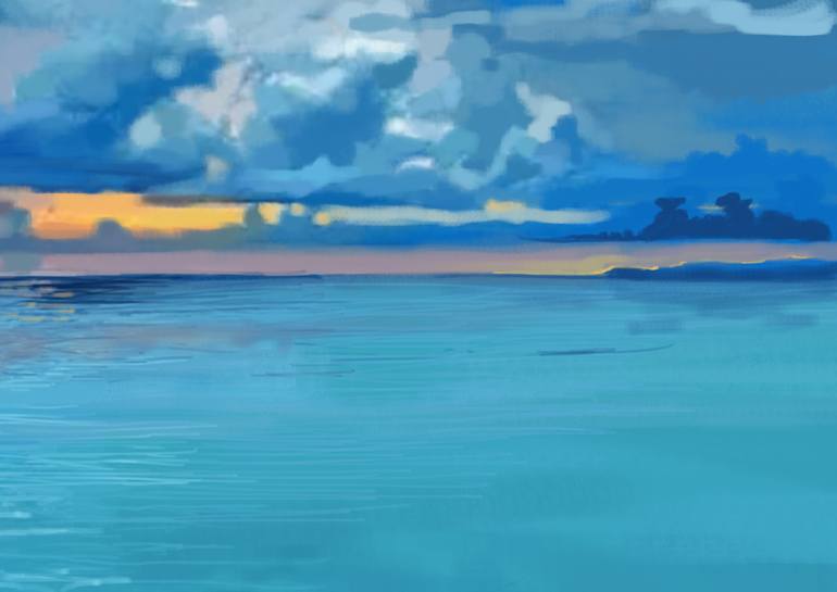 Original Impressionism Seascape Painting by Brad Burns