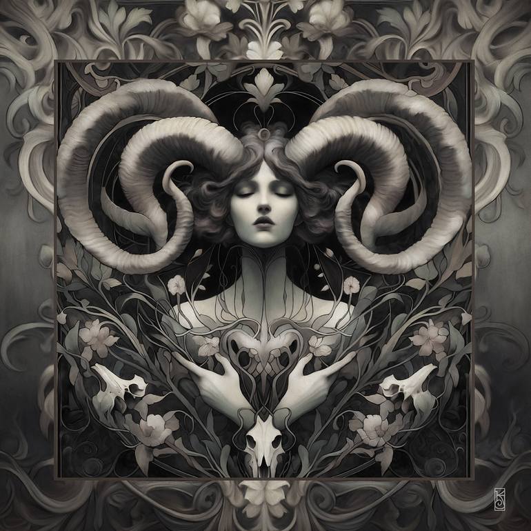 Original Art Nouveau Women Paintings by Katrina Jones