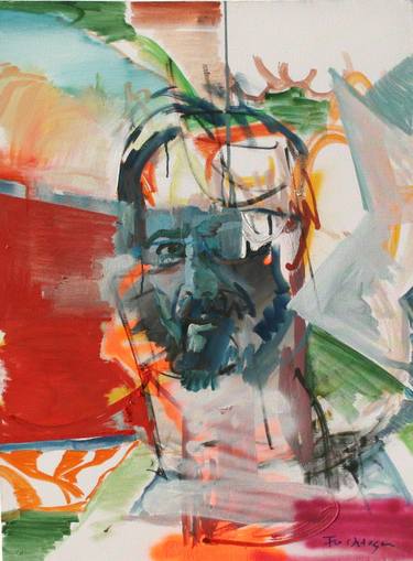 Print of Abstract Expressionism Portrait Paintings by Francisco Ortega