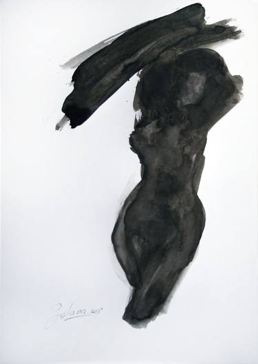 Original Expressionism Nude Drawings by Svetlana Samovarova