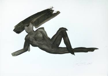 Print of Expressionism Nude Drawings by Svetlana Samovarova