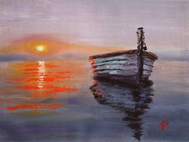 Print of Conceptual Boat Paintings by Svetlana Samovarova