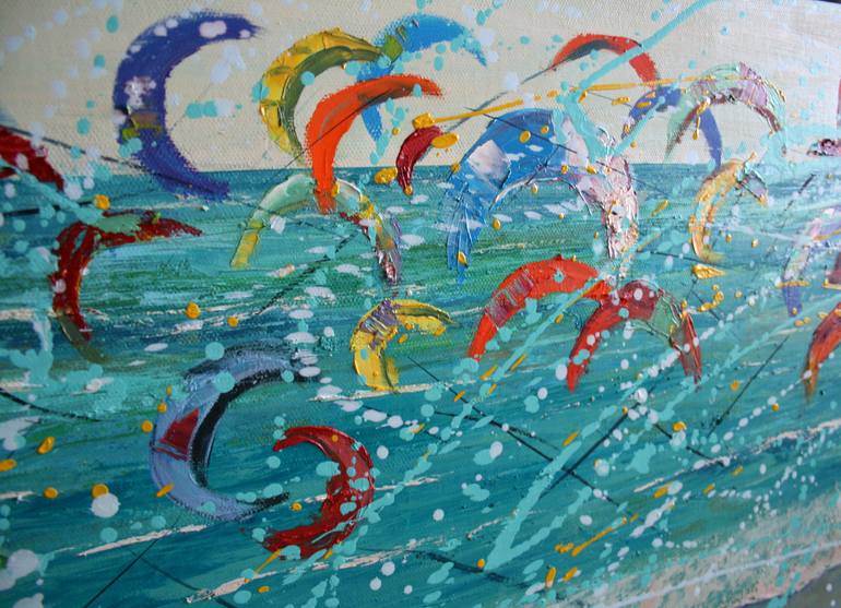 Original Abstract Expressionism Sports Painting by Svetlana Samovarova