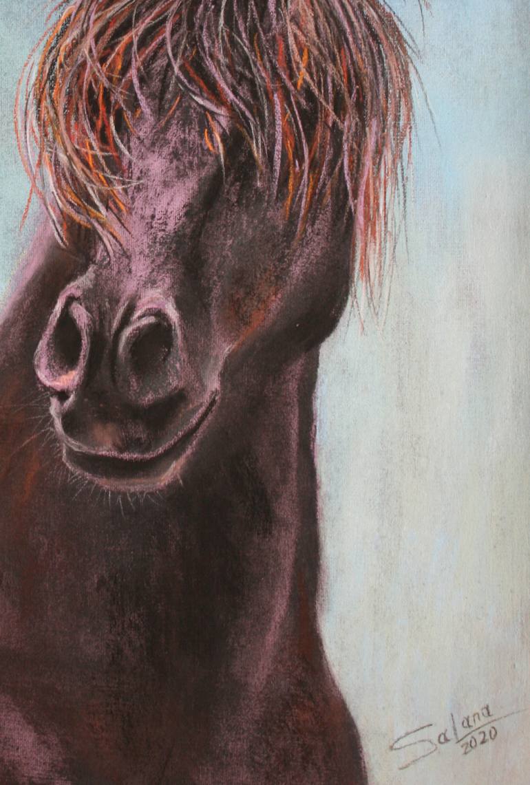 Original Conceptual Horse Drawing by Svetlana Samovarova