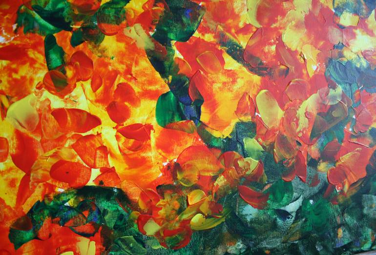 Original Abstract Expressionism Floral Painting by Svetlana Samovarova