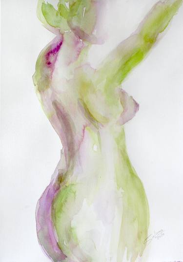 Original Abstract Expressionism Nude Paintings by Svetlana Samovarova