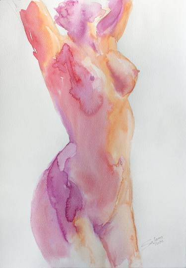 Print of Abstract Expressionism Nude Paintings by Svetlana Samovarova