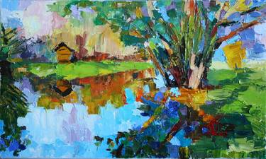 Original Abstract Expressionism Landscape Paintings by Svetlana Samovarova