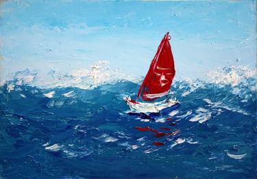 Print of Sailboat Paintings by Svetlana Samovarova