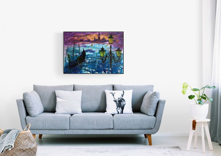 Original Abstract Expressionism Landscape Painting by Svetlana Samovarova