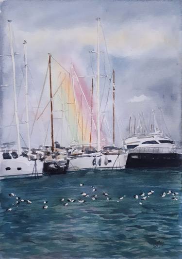 Original Sailboat Paintings by Svetlana Samovarova