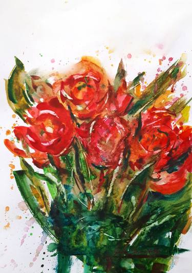 Original Floral Paintings by Svetlana Samovarova