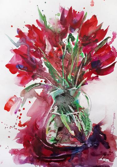 Print of Conceptual Floral Paintings by Svetlana Samovarova