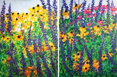 Original Abstract Floral Paintings by Svetlana Samovarova