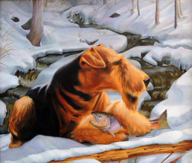 Fishing without a License Painting by Brion Devlin Saatchi Art