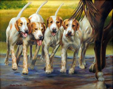 Print of Realism Dogs Paintings by Brion Devlin