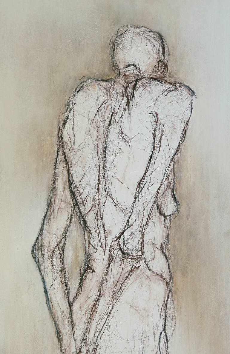 Original Expressionism Nude Drawing by Marleen Pauwels