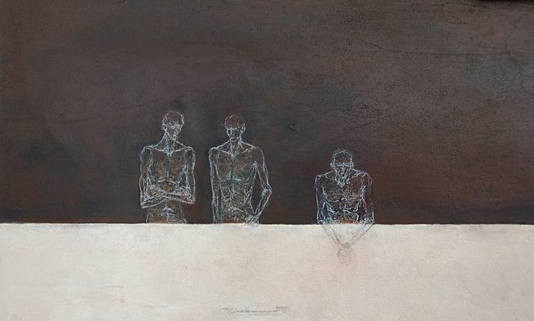 Original People Painting by Marleen Pauwels