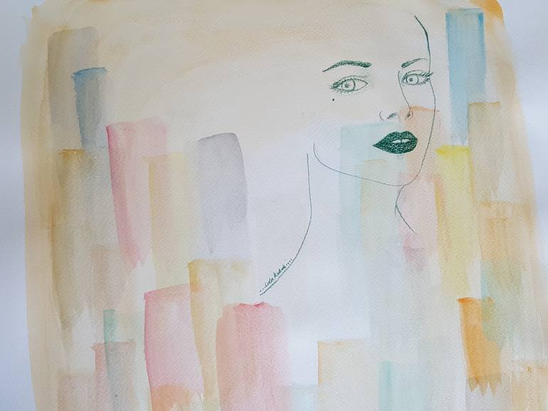 Original Abstract Expressionism Abstract Painting by Lola Kabuki