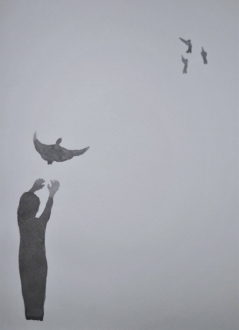 Letting go Drawing by Bojana Djuric Sovilj Saatchi Art