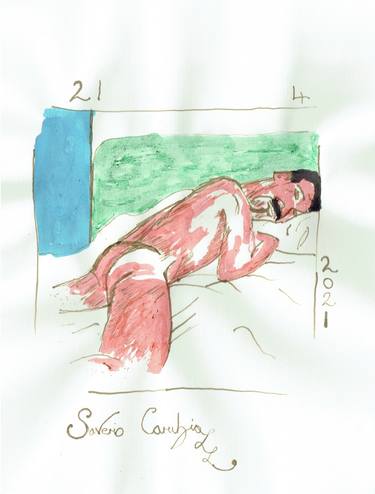 Original Figurative Nude Paintings by Saverio Carubia