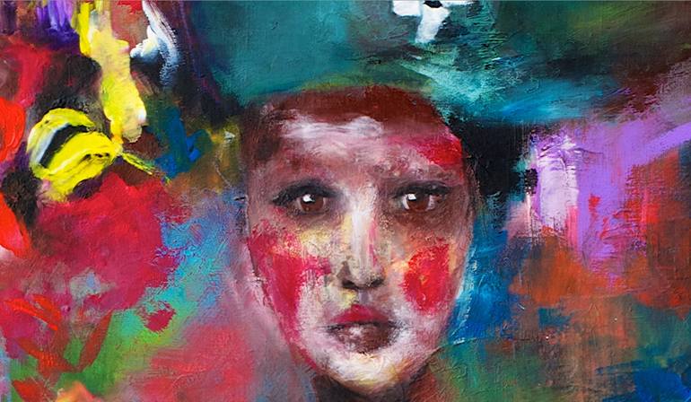 Original Modernism Women Painting by Nomeda Ciurlionyte